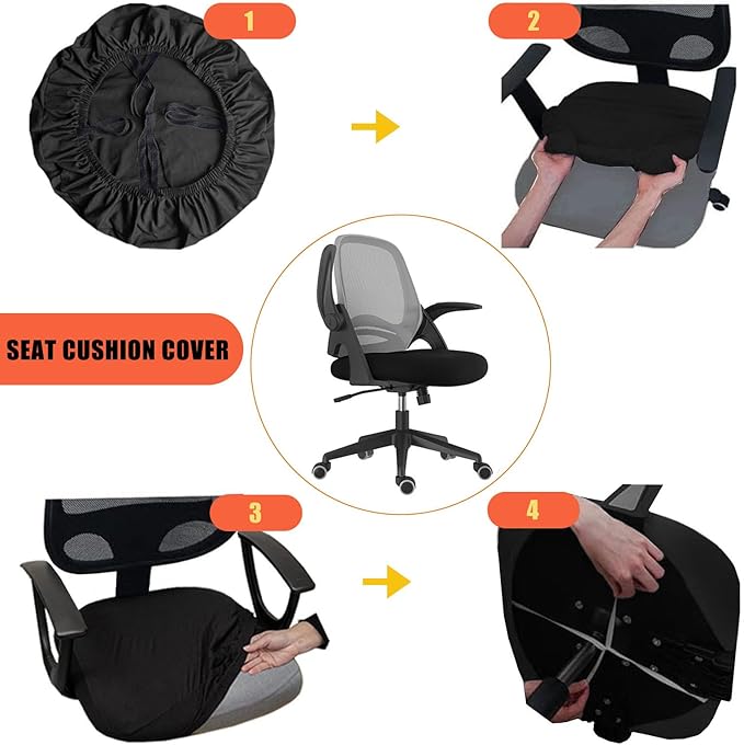 DHXYZZB Stretch Universal Chair Seat Cover - Office Chair Slipcover, Washable Chair Cushion Protector for Dining, Office, Home, Fits Most Chairs