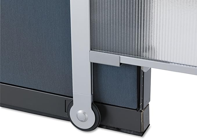 Quartet Privacy Screen, 64" x 38" Translucent Portable Wall Divider, Adjustable Height, Sturdy Aluminum Frame on Wheels, Includes Attachable White Board (WPS2000)