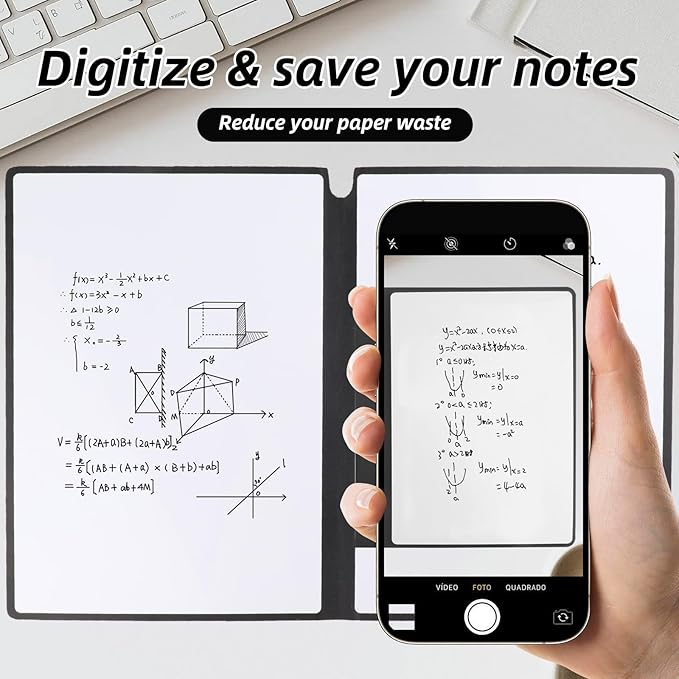 A4 Portable Whiteboard Notebook,12" x 9" Double Sided Dry Erase Board with Two Pens,Folding Reusable Writing Pad for Office Meetings,School,Planning,Travel,PU Cover(Pink)