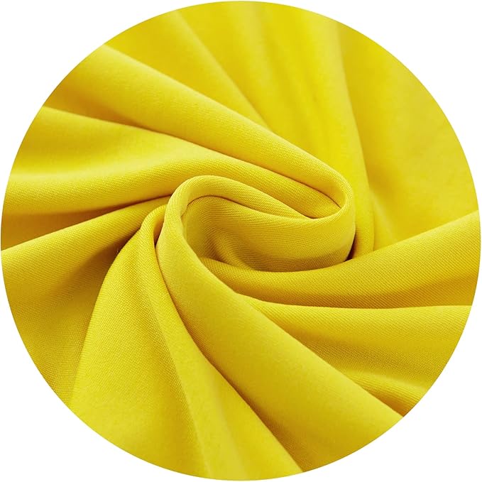 Stretchable Desk Office Chair Seat Covers - Universal Stretch Computer Chair Slipcover - 180GSM Washable Rotating Backrest Coverings & Cushion Protectors for Dogs, Cats, Pets, Yellow