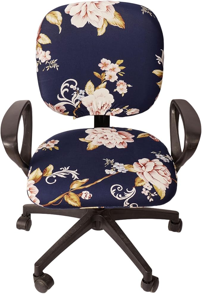 Melaluxe Computer Office Chair Cover - Protective & Stretchable Universal Chair Covers Stretch Rotating Chair Slipcover
