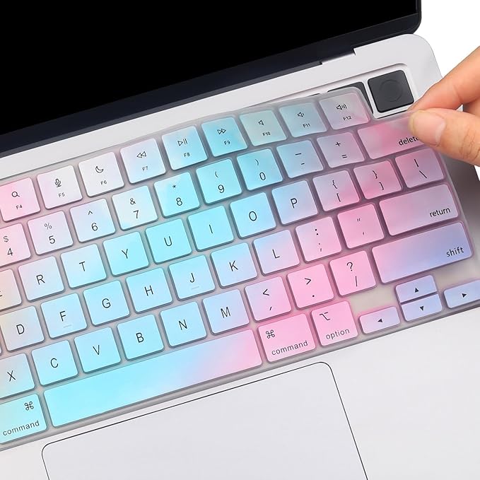 2 Pack Keyboard Cover for MacBook Pro 16" 14" M5-M1 Pro/Max A3426 A3427 A3428 A3429 A2442 A2779 A2918 A2992 A2485 A2780 A2991, MacBook Air M5-M2 13.6" 15.3" A3448 A3449 A2941 A3114 A2681 A3113 US