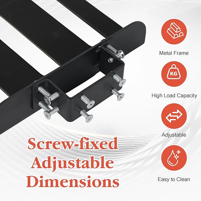 PC Mount Under Desk - No Drilling, Adjustable Height and Width Clamp Leg PC Bracket, Computer Mount Under Table for Standing Desks with 44lb Capacity