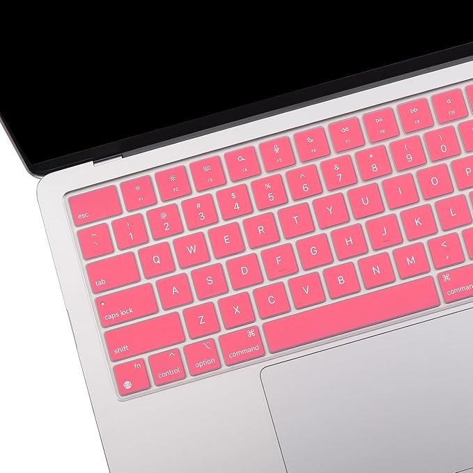 2 Pack Keyboard Cover for 2026 MacBook Neo 13“ (Touch ID) & MacBook Pro 14”/16“ M5-M1 Pro/Max, M5-M2 & MacBook Air 13”/15" M5-M1, Keyboard Protective Skin US Layout - Red