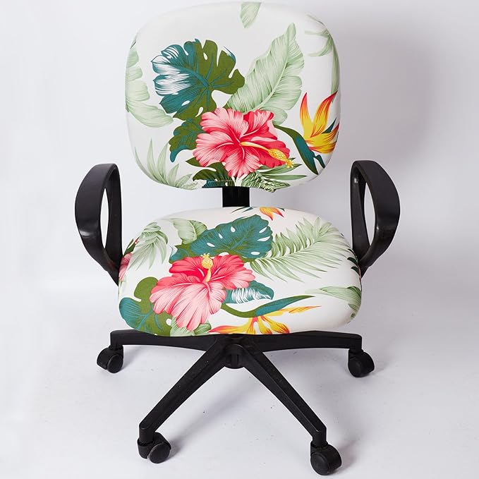 Melaluxe Computer Office Chair Cover - Protective & Stretchable Universal Chair Covers Stretch Rotating Chair Slipcover
