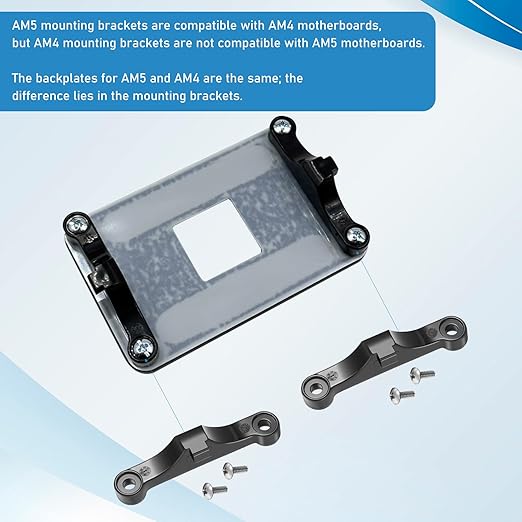 2 Pcs AM5 CPU Bracket, AM5 CPU Holder Fan Retainer Bracket with Install Screw and Screwdriver