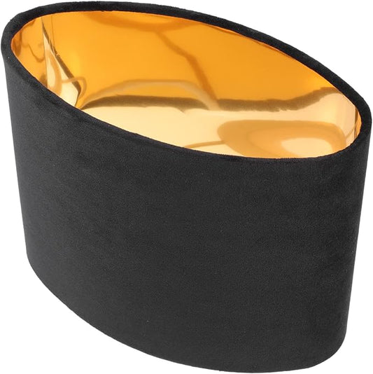 KALLORY Cloth Lamp Shade Oval Shaped Clip-on Lamp Cover Shade Accessories for Table Floor Pendant Lamp Replacement