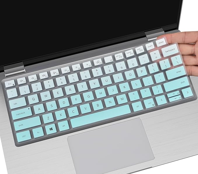 CaseBuy Keyboard Cover for Dell Latitude 7420 7430 7440 7450 14, Latitude 3450 3440 5450 5440 5430 5431 5420 9420 9430, Latitude 9510 9520 7520 15.6 & 7650 7640 16" Laptop Skin-Ombre Mint