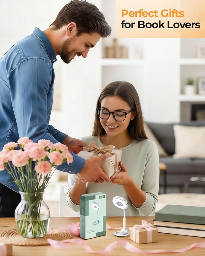 Book Light for Reading in Bed: Rechargeable 18 LED Clip on Reading Light with Timer & Memory Eye-Caring 3 Color Temperature Stepless Dimming Night Reading Lamp Gifts for Book Lovers Men Kids