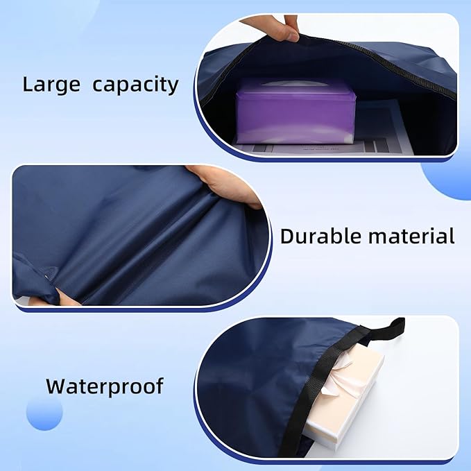 2 Pcs Wheelchair Footrest Bag Footrest Extender Storage Bag, 16"x23" Durable Oxford Cloth Leg Rest Storage for Waterproof & Wear-Resistant, Universal Fit, Easy Installation