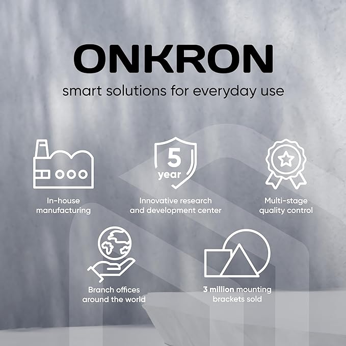ONKRON Monitor Arm from 13 to 32 Inches - Desk Monitor Bracket in Black Colour with Weight up to 8 kg - PC Screen Support Max VESA 100x100mm - PC Screen Holder Swivel Desk G80-B