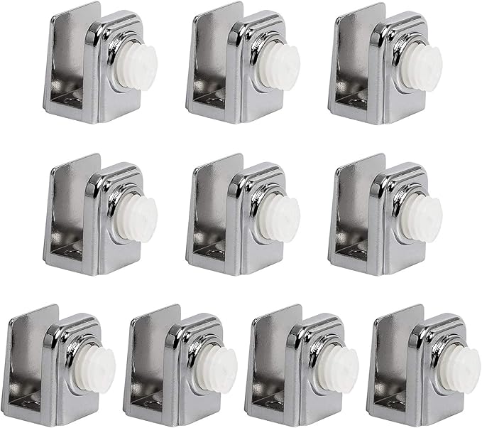 Aopin Glass Shelf Bracket Glass Clamp Holder Glass Shelf Holders Support Glass Clamp Bracket Shelf Clip Clamp, Suitable for 5-8 mm / 0.19-0.3 inch Thick CGlass Screen Clip Holder 10 PCS