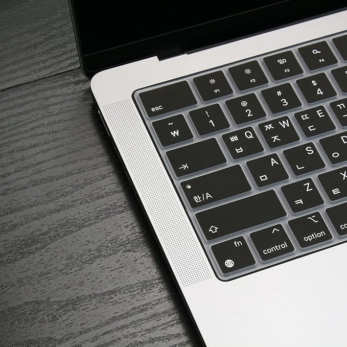 ProElife Korean Keyboard Cover Skin for 2024-2022 MacBook Air 13.6 15 inch M3 M2 A3113/A3114/A2681/A2941 & 2023-2021 MacBook Pro 14 16.2 inch M3 M2 M1 Pro/Max A2918/A2992/A2779/A2780/A2991 Accessory