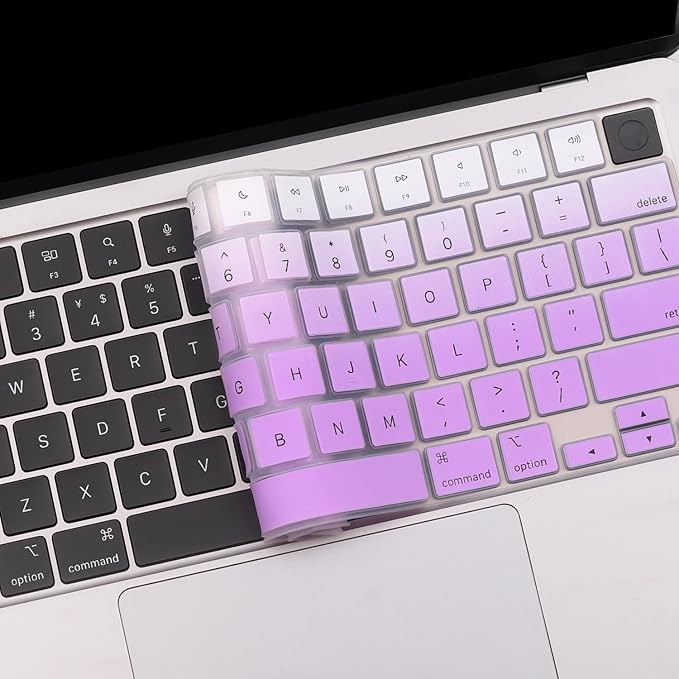 2 Pack Keyboard Cover for 2026 MacBook Neo 13" (Touch ID) & MacBook Pro 14"/16" M5-M1 Pro/Max, M5-M2 & MacBook Air 13"/15" M5-M1, Keyboard Protective Skin US Layout-Opurple