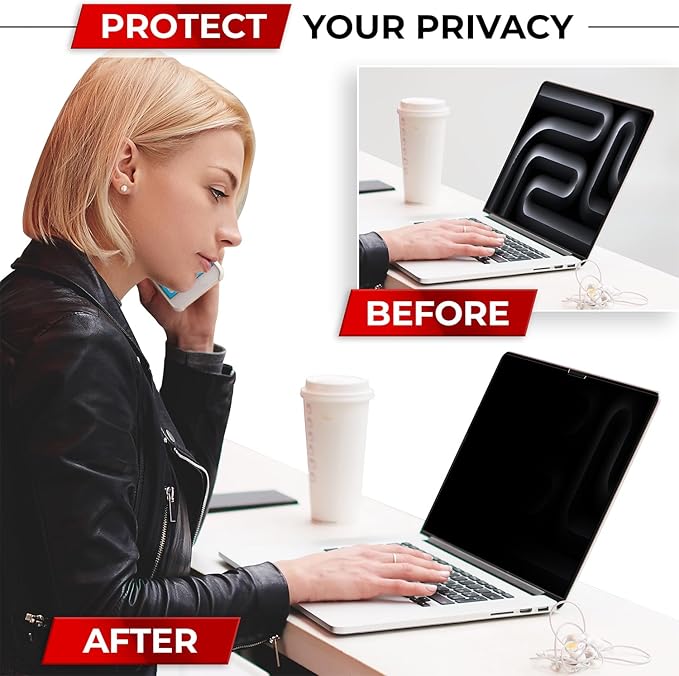 SightPro Magnetic Privacy Screen for MacBook Pro 16 Inch (2021-2026, M1, M2, M3, M4, M5, Pro, Max) Patented Removable Laptop Privacy Filter Shield and Protector