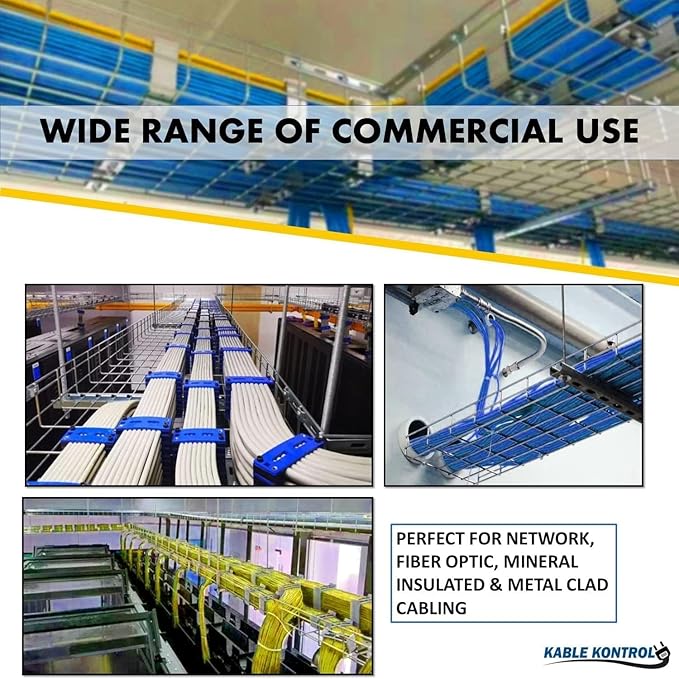 Kable Kontrol Cable Tray - 5 Feet Long x 24" W x 6” H - 2 Pcs Bulk Pack - Wire Mesh Tray Cable Management Rack Cords Organizer Cable Basket, Zinc Plated Steel NEC Approved for Network, Fiber Optic