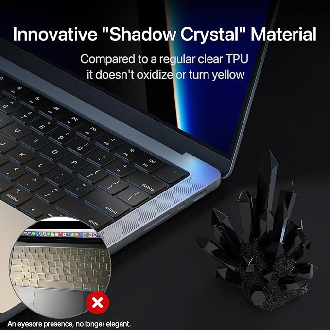 Soonjet Premium Keyboard Cover Protector, Ultra Thin Keyboard Skin for 2026 2025-2021 M5/M4/M3/M2/M1 Pro/Max MacBook Pro 14/16, M5-M2 MacBook Air 13/15, US ANSI Layout