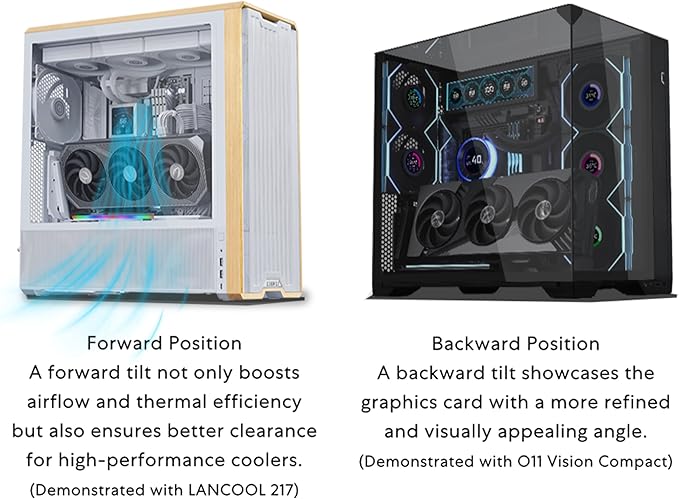 Lian Li ATX PC Case 4 Slots Vertical GPU Kit (VG4v4) - Premium Gen 5 Riser Cable PCI-E 5.0 x16-200mm, PCIe 3.0/4.0 Compatible, Adjustable Position - Fits Most PC Cases (VG4v4 Black)