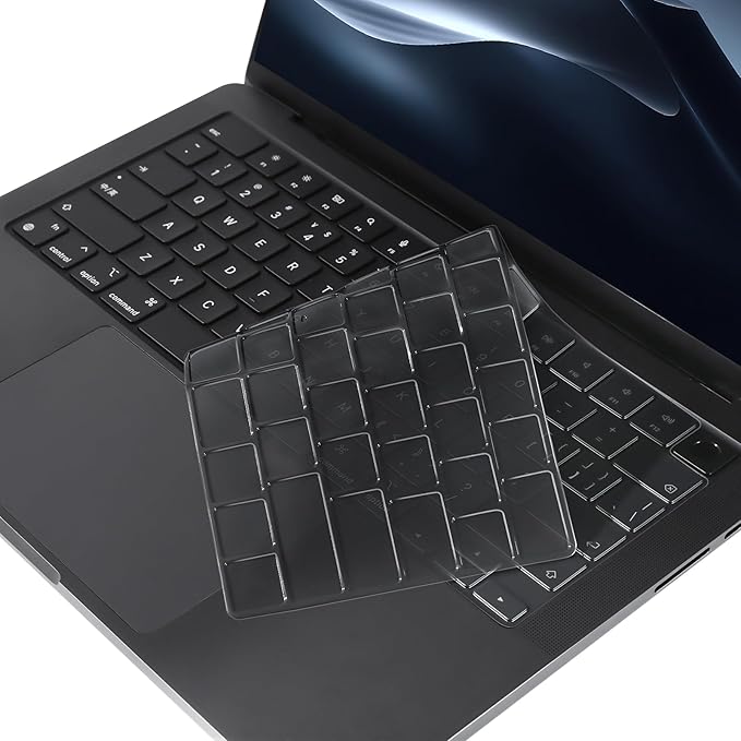 MOSISO 2 PCS Keyboard Cover, Keyboard Protector Compatible with MacBook Neo 13 inch 2026 A18 Pro, Compatible with MacBook Air 15/Air 13.6 M5 M4 M3 M2/ Pro 14/Pro 16 M5/M4/M3/M2/M1/, Translucent Tinted