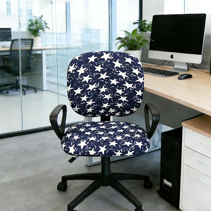 Melaluxe Computer Office Chair Cover - Protective & Stretchable Universal Chair Covers Stretch Rotating Chair Slipcover