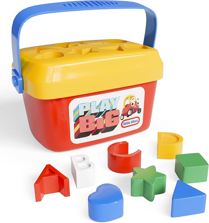 Lollipop Educational Toddlers Little Tikes Shape Sorter - Shapes and Letters - Big Play for Learning - Easy Storage 8 Shapes and Letter Sorter Great for Kids 10 Months+