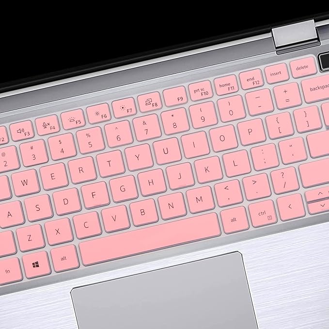 Keyboard Cover Skin for Dell Latitude 3440 3450 5450 5440 5430 5431 5420 14", Latitude 14" 7450 7440 7430 7420 7410 9420 9430, Latitude 16" 7650 7640, Latitude 9520 9510 7520 15.6" 2024-2022-Pink