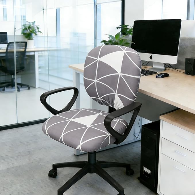 Melaluxe Computer Office Chair Cover - Protective & Stretchable Universal Chair Covers Stretch Rotating Chair Slipcover