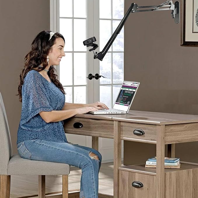 AceTaken Upgraded Webcam Wall Mount Holder Stand for Logitech C920 C922 C930 StreamCam C925e C615,MX Brio,Brio 4K, Brio 500 Webcams