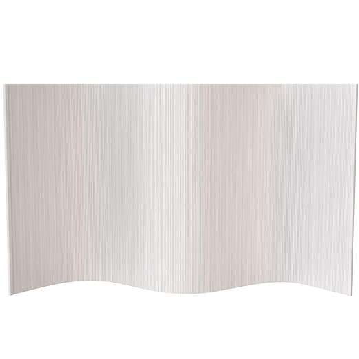 Red Lantern 4 ft. Short Bamboo Wave Screen - White