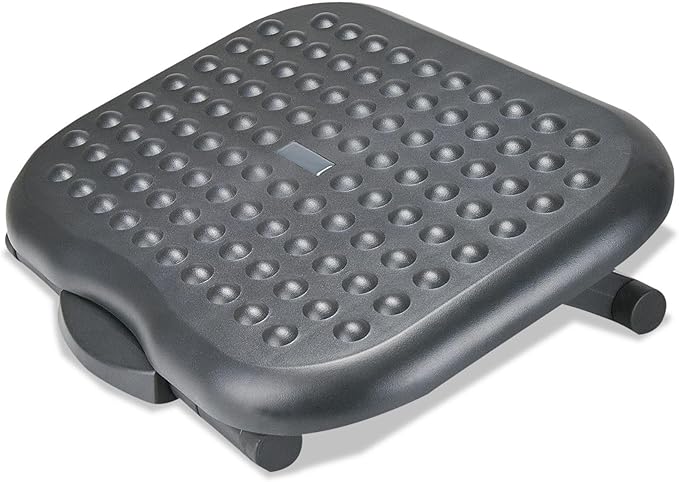 Alera ALE Relaxing Adjustable Footrest, 13 3/4w x 17 3/4d x 4 1/2 to 6 3/4h, Black