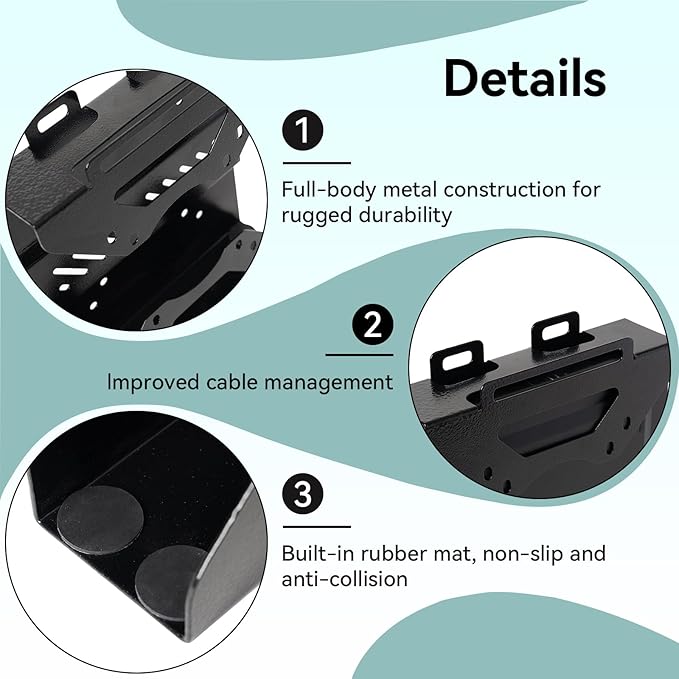 Shinar Metal Bracket Compatible with HP Desktop ProDesk EliteDesk Mini Under-Desk and Wall Mount Bracket for HP Mini PC Monitor VESA Mount Adapter