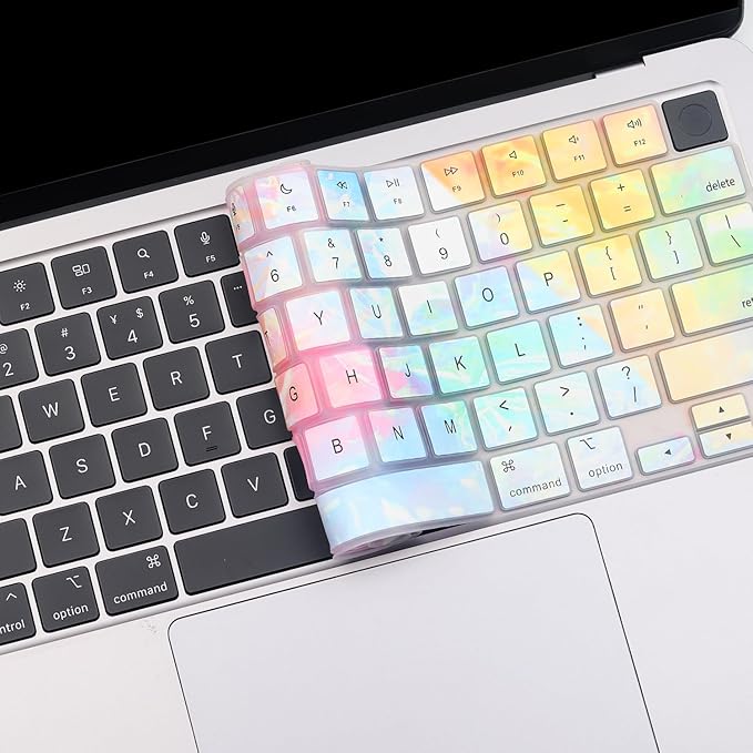 2 Pack Colorful Keyboard Cover for 2026-2023 MacBook Air 13"15" M5 M4 M3 M2, 2026-2021 MacBook Pro 14" 16" M5 M4 M3 M2 M1 Pro/Max,Keyboard Skin for 14.2" 16.2" MacBook Pro /13.6" 15.3"MacBook Air, US