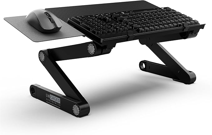 Uncaged Ergonomics WorkEZ Adjustable Computer Keyboard Stand for Desk, Keyboard & Mouse Riser, Ergonomic Portable Stand for Desktop, Computer Keypad Riser for Desk
