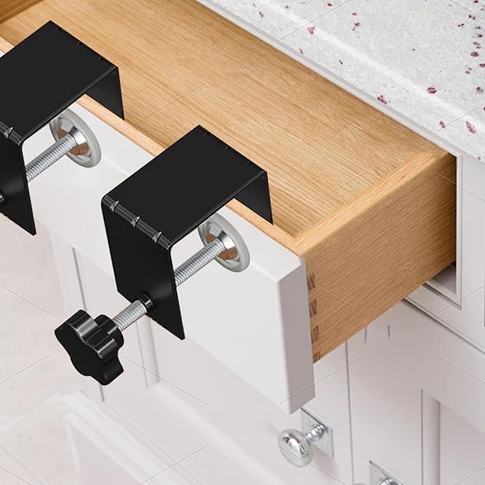Heavy Duty C-Clamp, Adjustable Cabinet Installation Clamps, Steel Drawer Front Installation Clamps