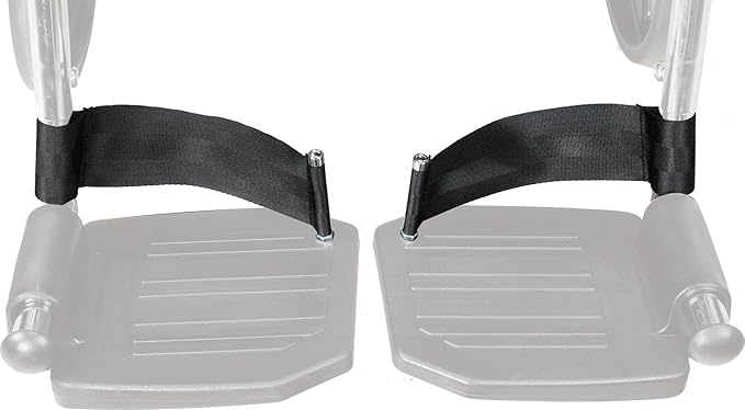 Drive Medical Heel Loops for Swing Away Foot Rest, Black Universal 1 Count