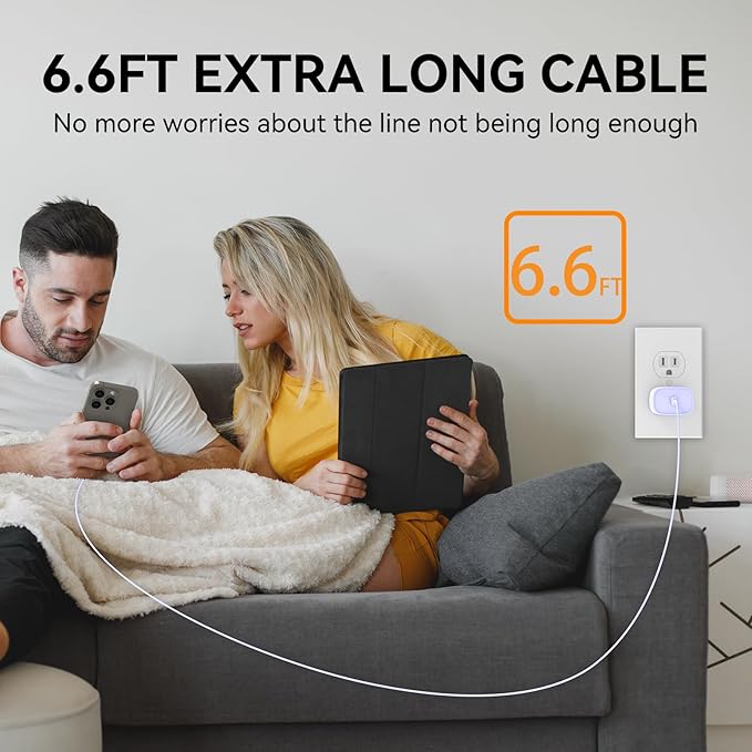 Phone 17 16 15 Pro Charger Fast Charging, 20W USB C Fast Charger Block with 6.6FT Long Type C Chargers Fast Charging Cable Cord for Phone 17/17 Pro/17 Pro Max/Air/16 Pro Max/16 Pro/15Pro Max/Pro, S24