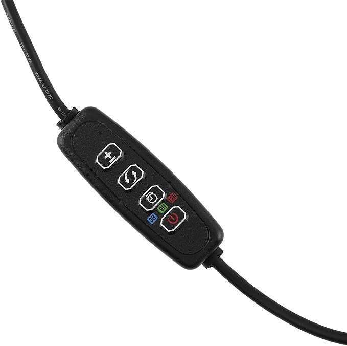 Acurit 54 LED Clip On Light Reading Lamp, 21 Inch Flexible Gooseneck, Adjustable 3 Color Temperature 800 Lumens, 10' Extra Long Power Cable, USB & Adapter - Black Metal
