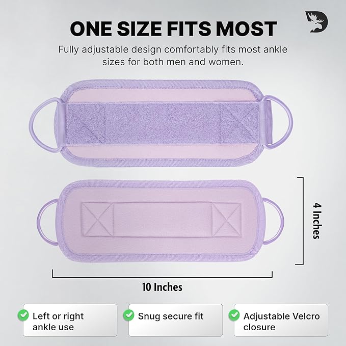 DMoose Fitness Ankle Strap for Cable Machine - One Size Fit with Premium Padding Cuffs, Ankle Bands for Working Out, Booty Workouts, Leg Extension, Hip Abductors, Kickbacks & Lower Body Exercises