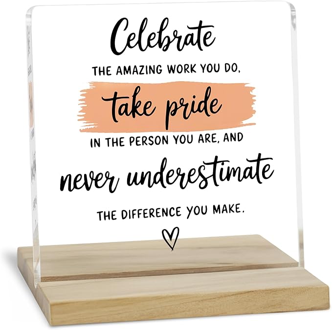 Work Encouragement Office Decor Sign, Acrylic Plaques Gifts for Women Coworker