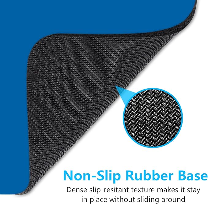 Dapesuom Small Mouse Pad, 6 x 8 Inch Thick Rubber Premium-Textured Non-Slip Portable & Washable Mini Mouse Mat for Women Men Wireless Laptops Keyboard Tray Gaming Computer Office Travel, Dark Blue