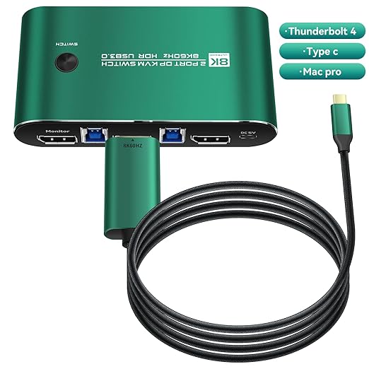 Kvm Switch displayport 1 Monitors 2 Computers 240hz 2 Port kvm Switches displayport 165hz PC Switch 1 Monitor 2 Computers dp 1440p 120hz 144hz 165hz 240hz