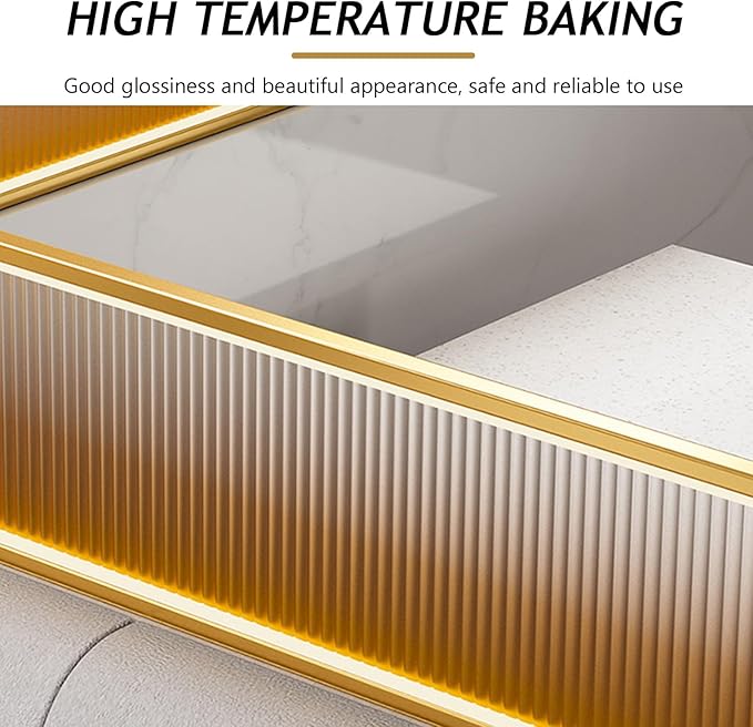 Striped Tempered Glass Dividers for Dining Areas, Metal Hotel Bar Countertop Low Fence Divider, Restaurant Booth Office Privacy Screen Panel Partition