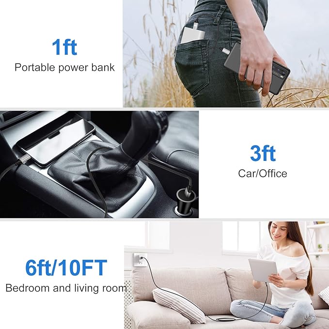 USB Type-C to A Cable 5pack 6ft Braided Fast Charging 3A Quick Charger Cord, 6 Foot Compatible iPhone 17/17 Pro/16e/16/15 Pro Max,Samsung Galaxy S10 S9 S8 Plus, Note 10 9 8, LG V50 V40 G8 G7(Silver)