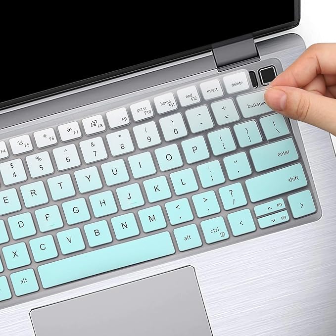 Keyboard Cover Skin for Dell Latitude 3440 5440 5430 5431 5420 14", Dell Latitude 14" 7450 7440 7430 7420 7410, Dell Latitude 14" 9420 9430, Dell Latitude 9520 9510 7520 15.6" Laptop -OmbreMint