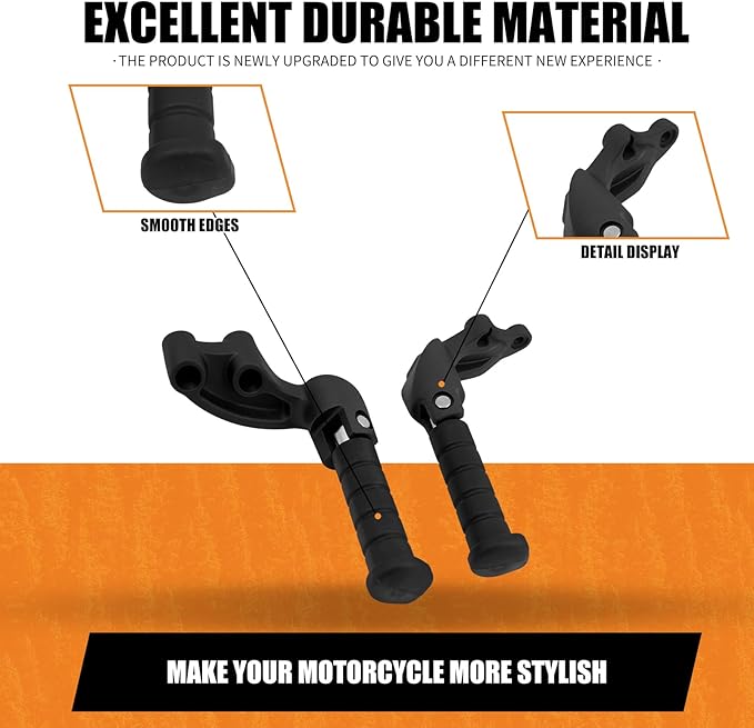 Motorcycle Rear Passenger Foot Pegs Footrest Mount Bracket Fit for Indian Scout 2015-2025 Scout Sixty 2016-2025 Bobber 2018-2025 (Matte Black)