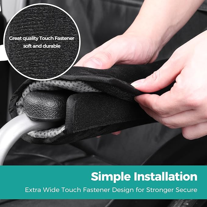 lefeke Wheelchair Armrest Cover (Pair) - Memory Foam Velvet Pad for Office & Transport Chair - Soft Support Cushion Accessories for Padded Arm Rest, Kids, Adults - Comfort Padding Pressure Relief