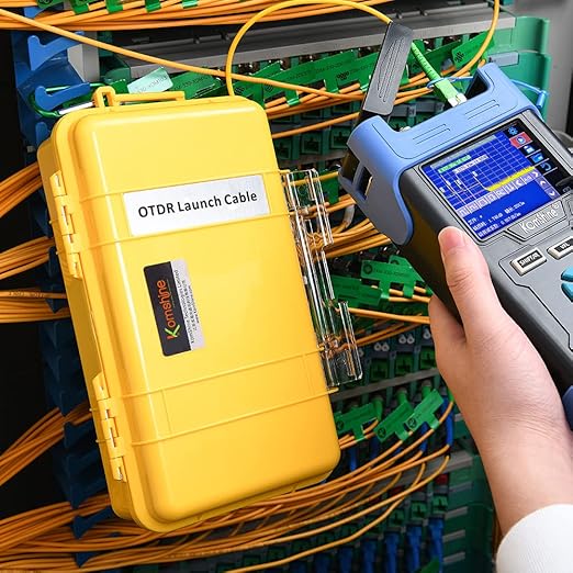 KOMSHINE SC UPC-SC APC OTDR Launch Cable Box G652D Cable Singlemode 9/125, OTDR Fiber Ring Optical Fiber Test Extension Line Single Mode Dead Zone Eliminator 1KM
