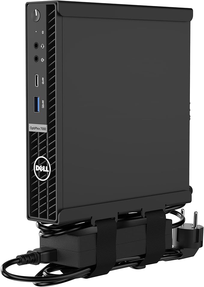 HumanCentric Mount Compatible with Dell OptiPlex Micro Form Factor Case, VESA, Under Desk and Wall Mount Fits MFF 3040, 3046, 3050, 3060, 3070, 3080, 5050, 5060, 5070, 7040, 7050, 7060, 7070, More