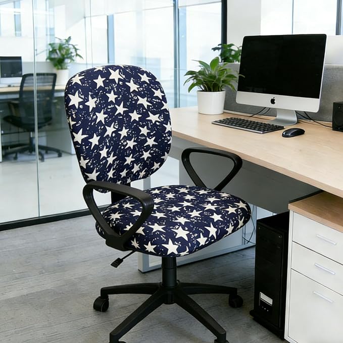 Melaluxe Computer Office Chair Cover - Protective & Stretchable Universal Chair Covers Stretch Rotating Chair Slipcover