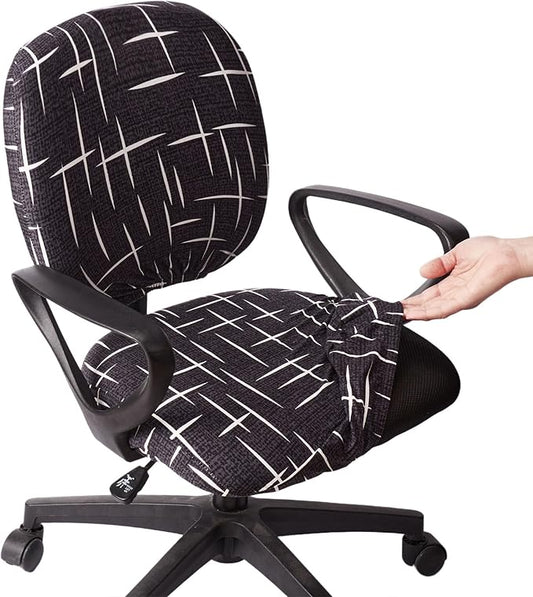 Melaluxe Computer Office Chair Cover - Protective & Stretchable Universal Chair Covers Stretch Rotating Chair Slipcover